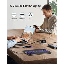 Load image into Gallery viewer, MOMAX Universal Travel Adapter, PD 35W Fast International Power Adapter, 3 USB C & 2 USB A, Worldwide Travel Plug Adapter, International Power Adapter for Europe, USA, Japan, Australia (Type C/A/G/I), Black_1156