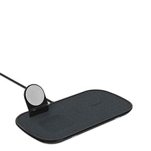 Load image into Gallery viewer, mophie 3-in-1 Wireless Charging Pad - 7.5W Qi-Certified for Fast Charging, Compatible with iPhone 11, 12, 11/12 Pro/Pro Max, XS Max, XS, XR, X, iPhone 8| 8 Plus, AirPods & Apple Watch (Black), FabricBlack_2140