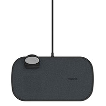 Load image into Gallery viewer, mophie 3-in-1 Wireless Charging Pad - 7.5W Qi-Certified for Fast Charging, Compatible with iPhone 11, 12, 11/12 Pro/Pro Max, XS Max, XS, XR, X, iPhone 8| 8 Plus, AirPods & Apple Watch (Black), FabricBlack_2141