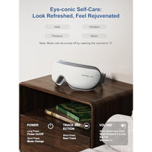 Load image into Gallery viewer, Morelax Fathers Dad Day Gifts,Eye Massager with Heat & Bluetooth Music, Birthday Gifts for Women, Reduce Eye Strain, Headache Relief and Improve Sleep,Gift for mom/Sister/Wife, White_943