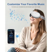 Load image into Gallery viewer, Morelax Fathers Dad Day Gifts,Eye Massager with Heat & Bluetooth Music, Birthday Gifts for Women, Reduce Eye Strain, Headache Relief and Improve Sleep,Gift for mom/Sister/Wife, White_944