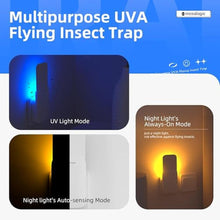 Load image into Gallery viewer, Mosalogic Fruit Fly Traps for House Use Gnat Trap Flying Insect Trapper Plug-in Mosquito Killer Indoor Gnat Moth Catcher Fly Tapper with Night Light UV Attractant Catcher for Home Office White-1PACK_8267