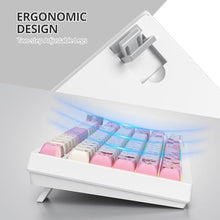 Load image into Gallery viewer, Mosptnspg 75% TKL Wired Mechanical Keyboard,RGB Backlit Gasket Mount 82 Key Hot Swappable Custom Linear Red Switch Gaming Keyboard with Volume Knob & PBT Keycaps (Pink)_6242