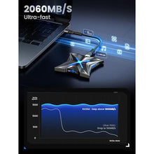 Load image into Gallery viewer, MOVE SPEED Magnetic 2TB Portable External SSD - 2000MB/s USB-C 3.2x2, PS5/PC/Smartphone Compatible Portable Drive, Compact Durable Storage for Gamers & Creators_5240