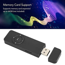 Load image into Gallery viewer, MP3 Player, Mini MP3 Player, Portable Lossless Sound Player Digital Media Player Supports Expansion Up to 64GB, Black_1076