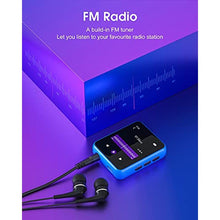 Load image into Gallery viewer, MP3 Player with Bluetooth 5.0 Portable HiFi Lossless Sound MP3 Music Player and FM Radio Recorder E-Book 2.4 inch Screen Maximum Support 128GBBlue_2567