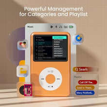 Load image into Gallery viewer, Mp3 Player with Bluetooth Y1 Portable Music Digital Players Supports Playlist Audiobook Video Nice Gadget for Kids Orange_2256