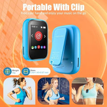 Load image into Gallery viewer, MP3 Player with Sports Clip, Small Music Player with Bluetooth 5.3, Touch Screen, Built-in Speaker, Voice Recorder, FM Radio, Expandable Storage up to 256GB(Blue)_2185