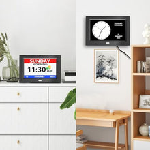 Load image into Gallery viewer, MRCHYDZ 10 Inch Clock with Day and Date for Elderly Large Display Digital Clocks 12 Alarm 3 Display Modes Large Font Alzheimer's Clock Alarm Clocks for Seniors Auto DST 10in Black_578