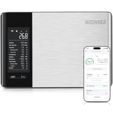 Load image into Gallery viewer, MrOwner Smart Food Kitchen Scale with Nutritional Calculator, Free App with 19 Nutrients Tracking, Calorie, Marco, Digital Weight Grams and Ounces for Weight Loss, Premium Stainless Steel, 22lb_1