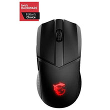 Load image into Gallery viewer, msi Clutch GM41 Lightweight Wireless Gaming Mouse & Charging Dock, 20,000 DPI, 60M Omron Switches, Fast-Charging 80Hr Battery, RGB Mystic Light, 6 Programmable Buttons, PC/Mac, Black_5805