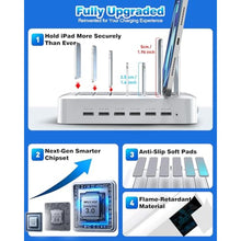 Load image into Gallery viewer, MSTJRY Charging Station for Multiple Devices : 6 Port USB Charger Stations - Family Multi-Device Organizer Charging Dock - Designed for iPhone iPad Android Cell Phone Tablet and Electronic, White_406