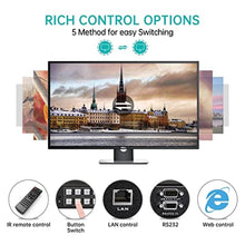 Load image into Gallery viewer, MT-VIKI 4K HDMI Matrix Switch 8X8 w/Web GUI & Audio Extraction w/Remote, 4K@30Hz, Rack Mount Switcher & Splitter, EDID, RS232, LAN Port, APP, Fit 1U 19'' Rack for Conference Room, Church, Bar, Black_7821