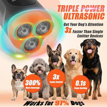 Load image into Gallery viewer, MUIMUICHU Dog Bark Deterrent Device - 3X Ultrasonic Anti Barking Device Stop Barking Control for Small Medium Large Dog Outdoor Indoor Behavior Correct 4 Training Modes Up to 50Ft Long Range, Black_1857