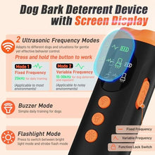 Load image into Gallery viewer, MUIMUICHU Dog Bark Deterrent Device - 3X Ultrasonic Anti Barking Device Stop Barking Control for Small Medium Large Dog Outdoor Indoor Behavior Correct 4 Training Modes Up to 50Ft Long Range, Black_1858
