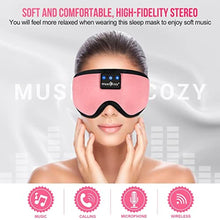 Load image into Gallery viewer, MUSICOZY Sleep Headphones Bluetooth 5.4 Headband Sleeping Eye Mask for Mom Women Men Wireless Music Earbuds Earphones for Side Sleepers Built-in HD Speakers Cool Gadgets Unique Gifts, BlushPink_917