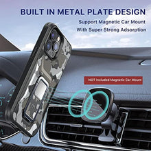 Load image into Gallery viewer, MYBAT Pro Stealth Series Phone Case for iPhone 14 Max with Stand 6.7'',Support Magnetic Car Mount, Heavy Duty Military Grade Drop Protective Rugged Bumper Armor Covers(Black Camo) (RIP14PMCSSTSM001), BlackCamo_1766