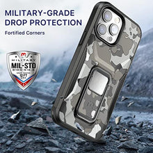 Load image into Gallery viewer, MYBAT Pro Stealth Series Phone Case for iPhone 14 Max with Stand 6.7'',Support Magnetic Car Mount, Heavy Duty Military Grade Drop Protective Rugged Bumper Armor Covers(Black Camo) (RIP14PMCSSTSM001), BlackCamo_1767