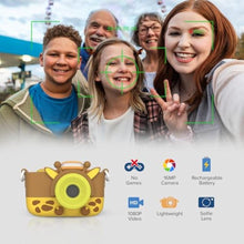 Load image into Gallery viewer, myFirst Kids Camera 3 for Ages 3-8, 16MP Digital Camera with Dual Lens, 1080P HD Video, Selfie & Macro Lens, 2-Inch Screen, Shockproof Cover, Support 32GB, Travel Birthday Gift, Yellow_8146