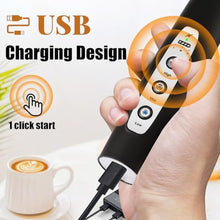 Load image into Gallery viewer, Nahida Black Milk Frother Wand for Coffee, Frother Handheld Rechargeable Electric Whisk Drink Mixer with 3 Heads 3 Speeds Coffee Frother Electric Stirrer For Latte, Cappuccino, Hot Chocolate_5034