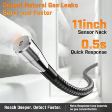 Load image into Gallery viewer, Natural Gas Leak Detector, Propane Leak Detector with 11-Inch Gooseneck, Black_874