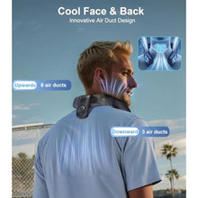 Load image into Gallery viewer, Neck Fan Air Conditioner with Large Cooling Plate, Portable Neck Fans that Blow Cold Air 360 Airflow, Wearable Personal AC Quiet Back Air Outlet 6000mAh Rechargeable,Gifts for Men Women Travel Office_2502