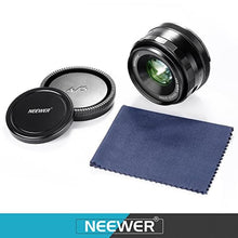 Load image into Gallery viewer, Neewer 50mm f/2.0 Large Aperture Manual Focus MFT M4/3 Lens APS-C for Micro 4/3 System Olympus Panasonic Lumix Mirrorless Cameras_1975