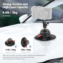 Load image into Gallery viewer, NEEWER 6" Suction Cup Camera Mount with Ball Head Magic Arm, 2 Pack Metal Car Mount for Camera/Action Camera/Phone, Air Pump Vacuum on Car or Window Glass with 1/4" 3/8" ARRI Mounting Holes, CA013, Black_5314