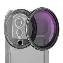 Load image into Gallery viewer, NEEWER 67mm Magnetic Variable ND2-32 Filter (1-5 Stop) Set for Phone Lens, with M Mount Adapter Ring for NEEWER Phone Cage with M Lens Mount Backplane Compatible with Samsung Galaxy S23 S22 Ultra_1