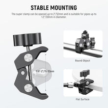 Load image into Gallery viewer, NEEWER 7" Articulating Magic Arm Clamp Mount with Super Clamp, Camera Monitor Mount with 1/4" 3/8" ARRI Locating Pins & Holes for DSLR Action Camera Video Light Compatible with SmallRig Cage, ST07C, Black_5312