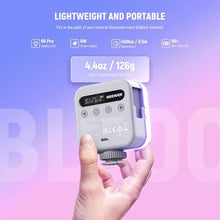Load image into Gallery viewer, NEEWER Basic Magnetic RGB Video Light, 360 Full RGB Mini LED Camera Light CRI96+ 2500-9000K 18 Scenes 3 Cold Shoes & 1/4", 2000mAh Rechargeable Portable for Selfie/Tripod Photography Lighting, BL60C, blackone_5300