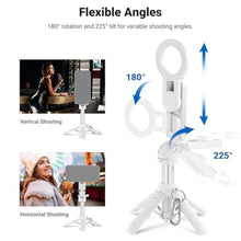 Load image into Gallery viewer, NEEWER BASICS Magnetic Selfie Stick Tripod Compatible with Magsafe iPhone Samsung Android, Portable Extendable Desk Stand with Cell Phone Grip Holder Detachable Remote for Video Recording, PA985 White_843