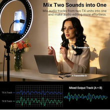 Load image into Gallery viewer, NEEWER CM28 PRO Wireless Lavalier Lapel Microphone System with Charging Case 48KHz 16 Bit Uncompressed Audio Noise Canceling 4GB Storage 9Hrs Recording Compatible with iPhone iPad Android Camera PC, Black_5307