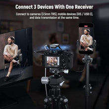 Load image into Gallery viewer, NEEWER CM28 Wireless Lavalier Microphone System with Charging Case, 2 Mic Clips, 1 Click Noise Canceling, 4GB Storage, 9H Playtime, Lavalier Lapel Mic Compatible with iPhone/Android/PC/Camera/iPad, Black_5307