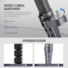 Load image into Gallery viewer, NEEWER LITETRIP LT32 Camera Travel Tripod, Carbon Fiber Portable Stand, Ball Head Detachable Center Axis Flip Buckle Cleaning Cloth Arca QR Plate Compatible with PD (Former TP62), black_1904