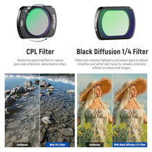 Load image into Gallery viewer, NEEWER Magnetic ND Filter Set Compatible with DJI Osmo Pocket 3 / Pocket 4 / Xtra Muse, Variable ND2-32 Black Diffusion 1/4 CPL 0.72x Wide Angle Lens + Screen Protector Accessories_20