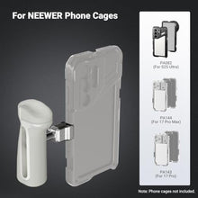 Load image into Gallery viewer, NEEWER Quick Release Side Handle with Anti Off Cold Shoe, 360 Rotation, Nonslip Grip, Compatible with iPhone 17 Pro Max 16 S25 Ultra Phone Cage Accessories, PA148 (Silver)_719
