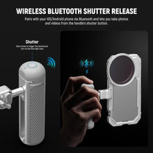 Load image into Gallery viewer, NEEWER Quick Release Side Handle with Detachable Bluetooth Shutter, Anti Off Cold Shoe, 360 Rotation, Compatible with iPhone 16 Pro 16 Pro Max S25 Ultra Phone Cage Accessories, Silver + Gray, PA045E, SilverGray_581