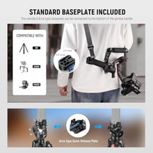 Load image into Gallery viewer, NEEWER RS4 RS3 Gimbal Shoulder Strap, Weight Reducing Padded Adjustable Strap with Baseplate Quick Release QD Buckle Compatible with DJI RS4 RS4Pro RS3 RS3Pro RS2 Sling Handle, Grey, GA016_20