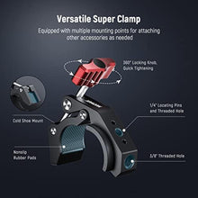 Load image into Gallery viewer, NEEWER Super Clamp with Cold Shoe & 1/4 Inch 3/8 Inch Thread Holes, ST81, Red_1062