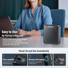 Load image into Gallery viewer, NEEWER VA02 Voice Amplifier with Wireless Microphone, Portable Mini USB C Rechargeable Noise Cancelling Sound Speaker Megaphone & Mic Set, 10Hrs, 15m Range for Classroom Teachers Trainers Tour Guides_2