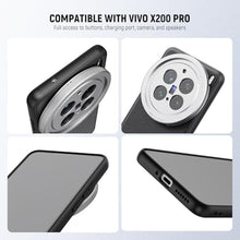 Load image into Gallery viewer, NEEWER X200 Pro Case, Protective Phone Case Compatible with VIVO X200 Pro, Heavy Duty TPU + PC Faux Leather with 17mm Lens Mounts & 67mm Filter Adapter for Wireless Charging, PA114 Black + Silver, BlackSilver_1496