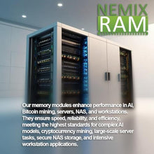 Load image into Gallery viewer, NEMIX RAM 8GB (1X8GB) DDR4 2666MHz PC4-21300 1Rx8 1.2V CL19 260-PIN ECC SODIMM Compatible with Synology RackStation RS1221+/RS1221RP+ NAS_118