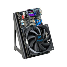 Load image into Gallery viewer, NerdQaxe++ Silent Bitcoin Miner 6 TH/s @ 100W | 4 BM1370 ASIC Chips | Wi-Fi | AxeOS Open-Source | Includes 12.4V 10A Power Supply & Metal Stand_1