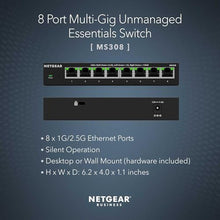 Load image into Gallery viewer, NETGEAR 8-Port 2.5G Multi-Gigabit Ethernet Unmanaged Network Switch (MS308), Black_144
