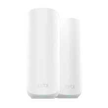 Load image into Gallery viewer, NETGEAR Orbi 360 Series Dual-Band WiFi 7 Mesh Network System for Home (RBE362) Wireless Router (no Modem) + 1 Extender, 5 Gbps, Covers 4,000 sq.ft., 70 Devices, 2.5GB Internet Port, BE5000_1