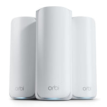 Load image into Gallery viewer, NETGEAR Orbi 770 Series Tri-Band WiFi 7 Mesh Network System (RBE773) - Router + 2 Satellite Extenders, Security Features, Up to 11Gbps, Covers up to 8,000 sq. ft., 100 Devices, 2.5 Gig Internet Port_1