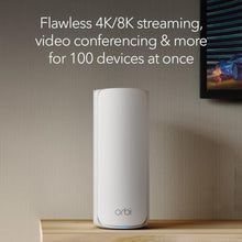 Load image into Gallery viewer, NETGEAR Orbi 770 Series Tri-Band WiFi 7 Mesh Network System (RBE773) - Router + 2 Satellite Extenders, Security Features, Up to 11Gbps, Covers up to 8,000 sq. ft., 100 Devices, 2.5 Gig Internet Port_678