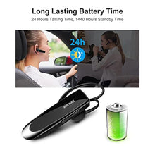 Load image into Gallery viewer, New Bee Bluetooth Earpiece V5.0 Wireless Handsfree Headset with Microphone 24 Hrs Driving Headset 60 Days Standby Time for iPhone Android Samsung Laptop Trucker Driver (Black)_419