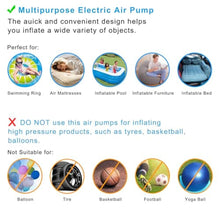 Load image into Gallery viewer, Newpol Inflatable Bed Pump, Electric Air Pump (100 Gallon/Min), Black_1101